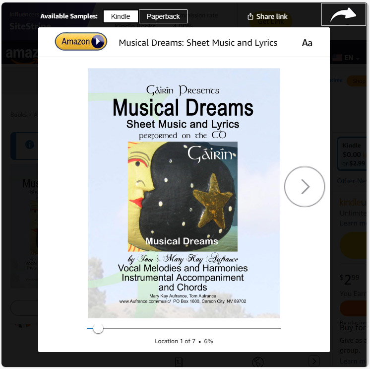 Look in the Music Book Musical Dreams