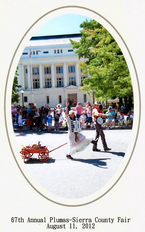 Slim and Minnie Parading at Plumas Sierra County Fair